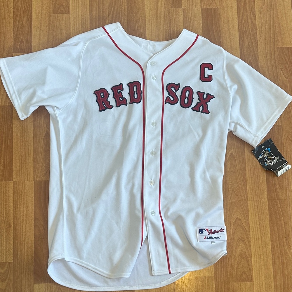 #33 Jason Varitek Red Sox Jersey Captain Majestic Authentic